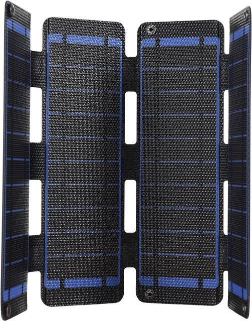 Aneng Faltbares Solarpanel Tragbares Monokristallines Silikon-Solarladegerät 13W 5V Blau - Bild 1