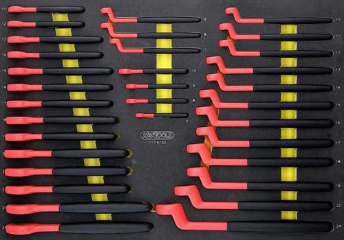 KS Tools Isolierter Schlüssel-Satz in roter Schaumstoffeinlage, 33-teilig - Bild 1