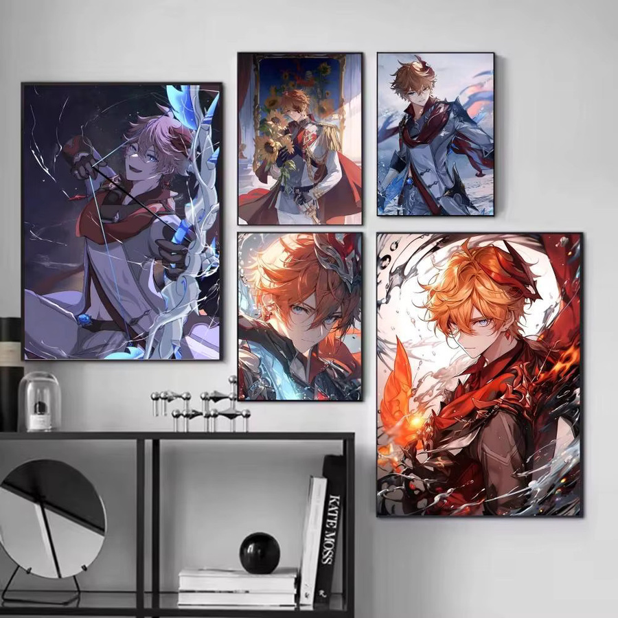 Genshin Impact Tartaglia Poster aus Papier, selbstklebend, Mehrfarbig - Bild 2