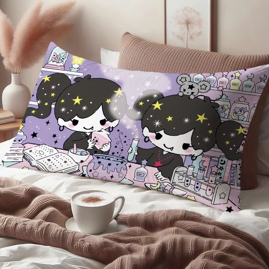 Sanrio Kissenbezug mit niedlichem magischem Twin C-Comets Cartoon-Design, rechteckiger Kissenbezug für Sofa und Wohnzimmer - Bild 5