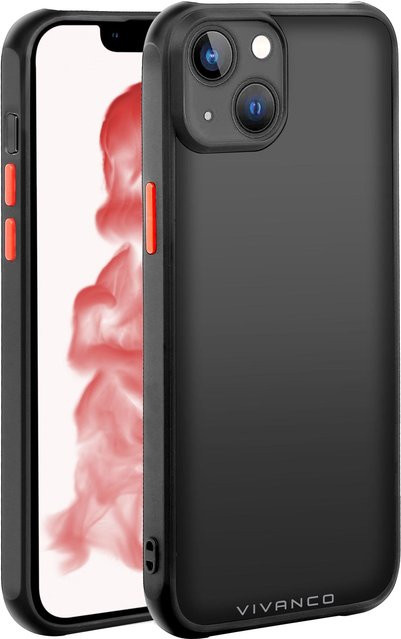 Vivanco Frosted Cover Schutzhülle für iPhone 14 Plus in Schwarz und Transparent - Bild 1