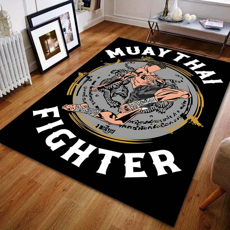 UQIDEHOME Muay Thai Print Teppich, Mehrfarbig, B/T: 60 x 40 cm - Bild 3