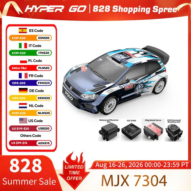 MJX Hyper Go 7304 WRC, ferngesteuertes Auto, 1/7, Drift-Auto, Rallye-Auto - Bild 1