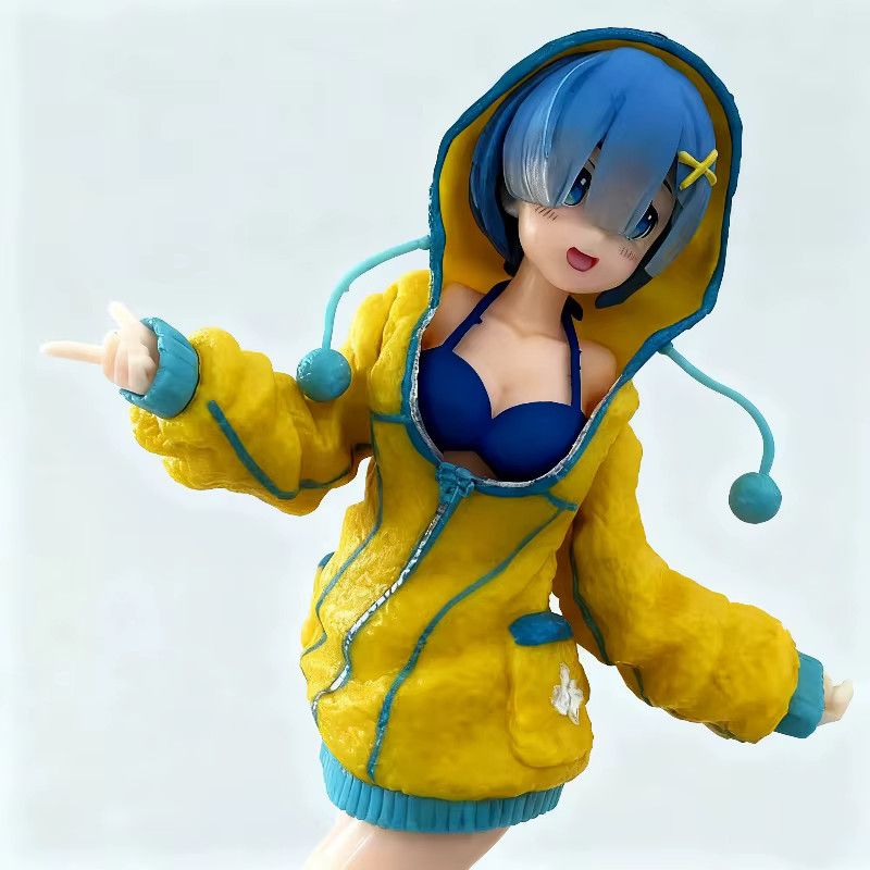 Bandai Re:Zero Rem Hoodie Anime-Figur in Pink, PVC Statue, Höhe: 22 cm - Bild 2