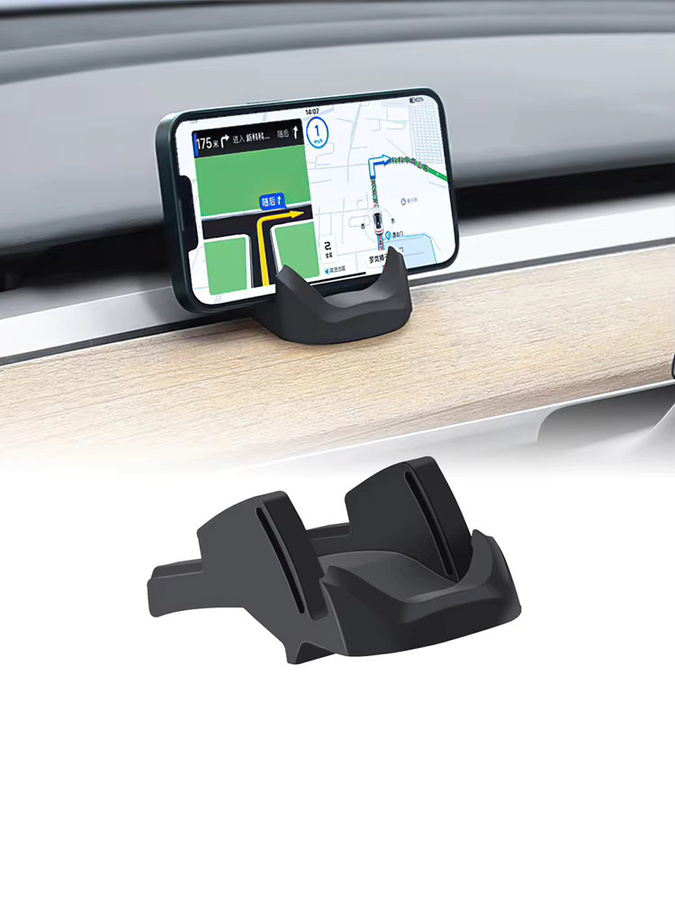 Tesla Modell 3 Highland 2017–2025 Autotelefonhalter aus flüssigem Silikonkautschuk für die Armaturenbrett-Entlüftung, Schwarz - Bild 7
