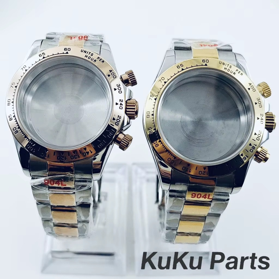 HUANXIAO Uhrenarmband Edelstahl, Silber, 40 mm, Unisex - Bild 2