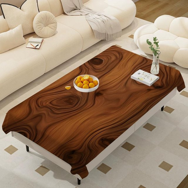 Rechteckige Tischdecke von Treasure T-shirts in Braun, wasserabweisend und waschbar, B/T: 90 x 140 cm - Bild 1