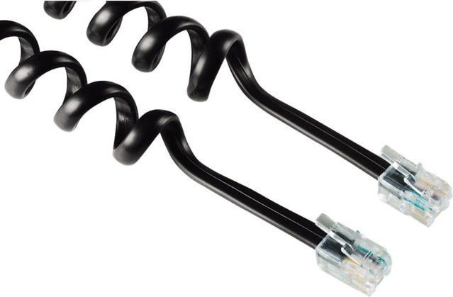 Hama Hörerkabel mit Modular-Stecker 4p4c in Schwarz, 1,5 m - Bild 1