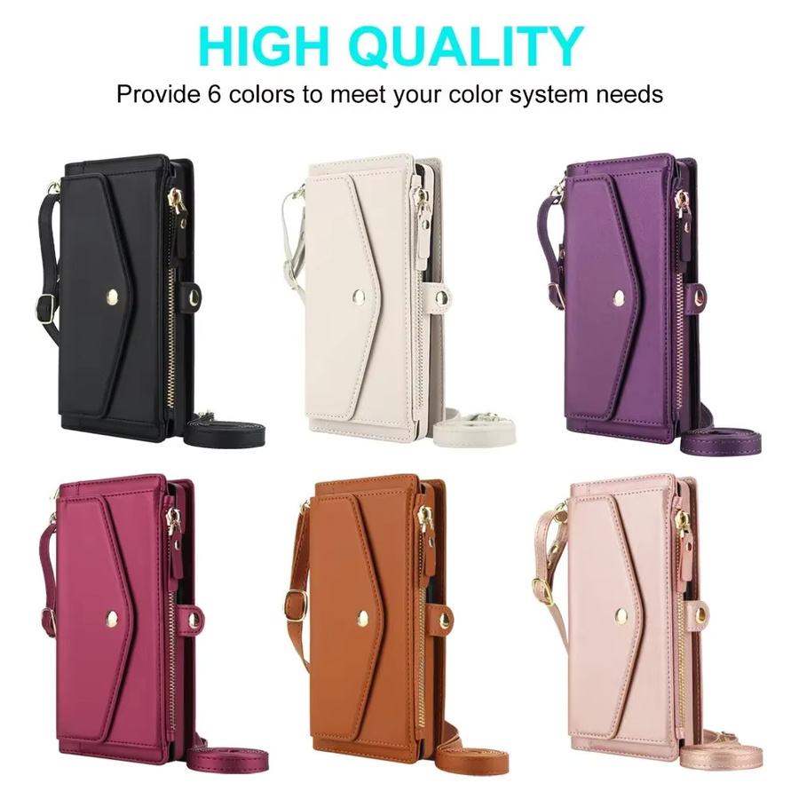 Magnetische Crossbody Brieftasche mit abnehmbarem Kartenhalter und Telefonabdeckung für Samsung Galaxy S25 Ultra S24 Plus S23 A16 A36 A56 A55 A35 A15 in Schwarz oder Braun - Bild 2