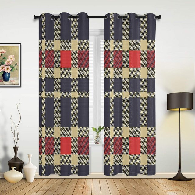 Super Six Klassischer Fenster Vorhang mit Streifen-Design in Multicolour, halbtransparent, Breite: 135 cm, Höhe: 60 cm - Bild 1