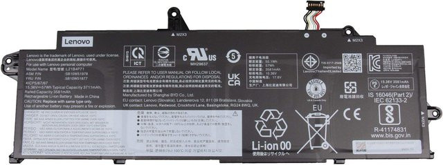Lenovo Interner Li-Ion Akku 4 Zellen 57Wh Schwarz (5B10W51876) - Bild 1