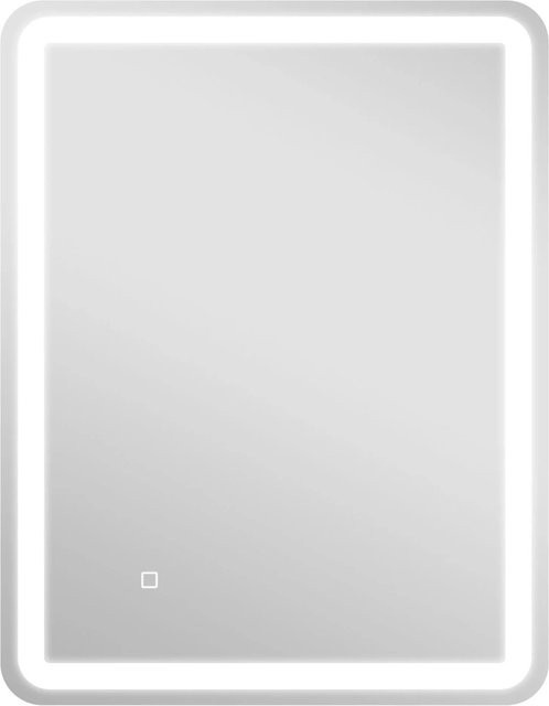 HOMCOM LED-Badspiegel in Silber mit Touch-Funktion und Dimmbarkeit, Rechteckig, B/H/T: 60 x 80 x 4 cm - Bild 1