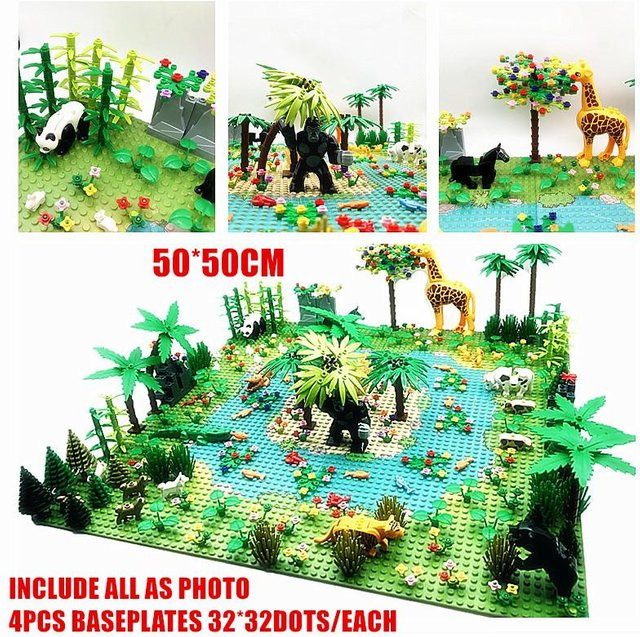 Linyi toy Regenwald Dschungel Tiere Bausteine DIY-Sets bunt - Bild 1
