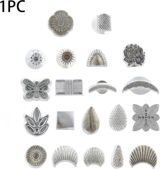 Metall Lederstempel Set für Handwerk und DIY zur Herstellung von Ledersätteln in Silber - Bild 1