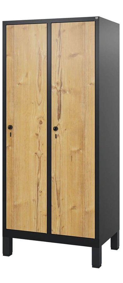 BIGBOXX HPL-Spind Comfort XL mit Füßen und Scharniertüren in Braun - Bild 1