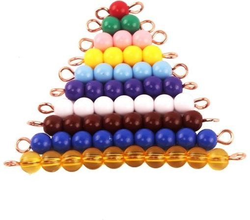 Kidsly Montessori Holzperlenspielzeug, Farbige Perlentreppe mit Tablett, Lernspielzeug - Bild 1