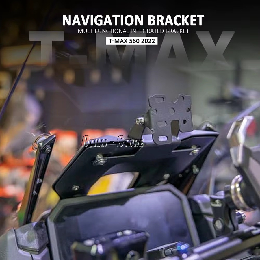 Otilli Handy- und GPS-Halterung für Yamaha TMAX 560 (2022-2025) in Schwarz - Bild 2