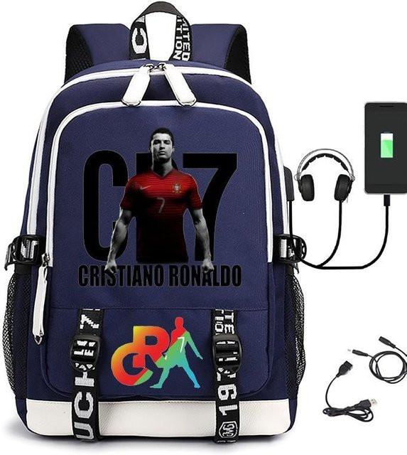 3-teiliges Schulrucksack-Set in Blau aus Oxford-Stoff mit Schultasche und Federmäppchen - Bild 1