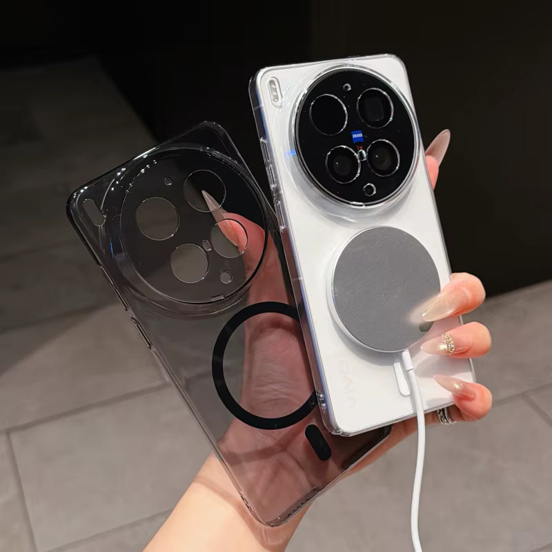 Transparente MagSafe Handyhülle für VIVO X300 Pro, Ultra X300S und X200 Pro mit magnetischer Funktion für kabelloses Laden - Bild 1