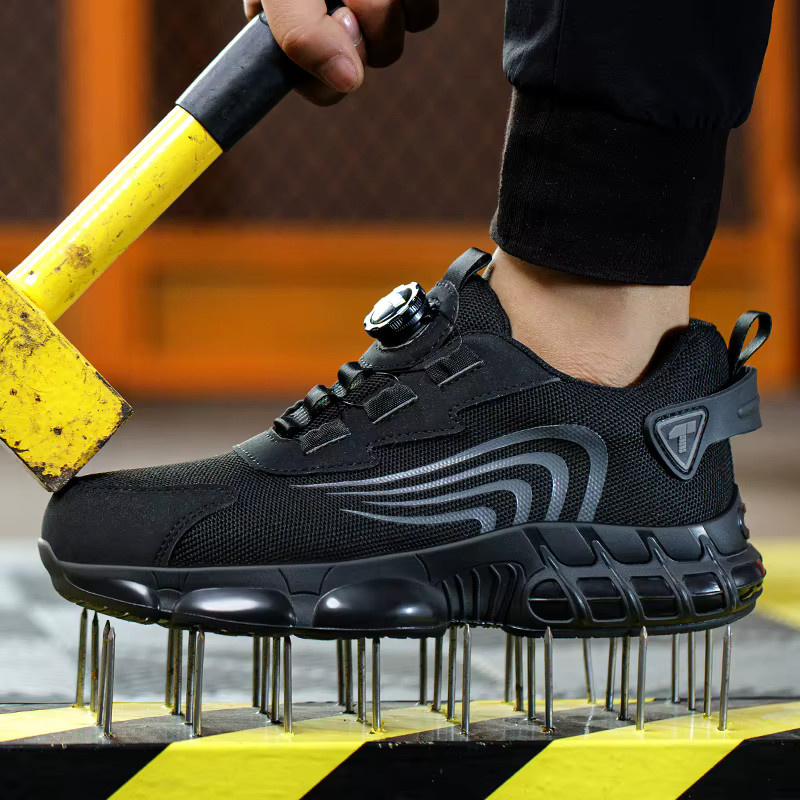 Tulldent Sicherheitsschuhe für Herren als modische Sneaker mit Drehknopf, Farbe: Schwarz - Bild 2