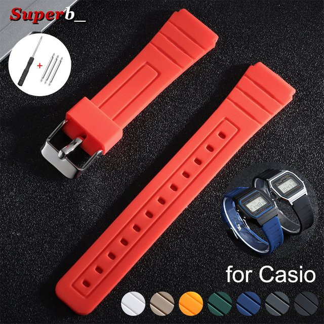 Casio Uhrenarmband, Silikon, Schwarz, Unisex - Bild 1