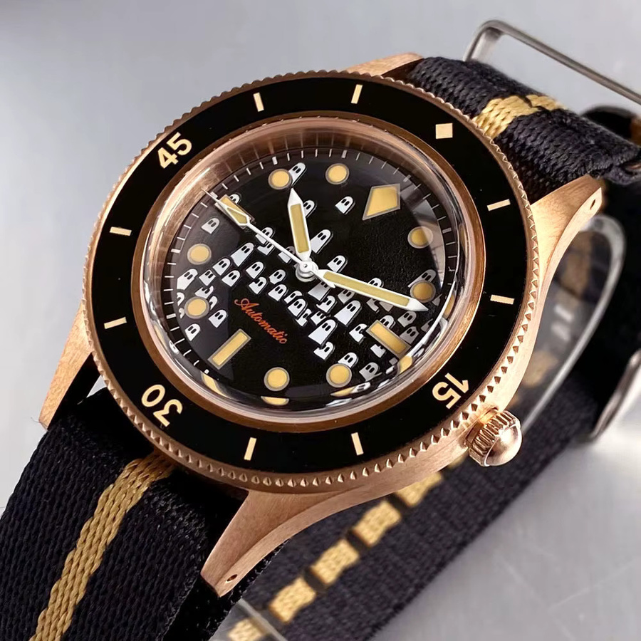 Tandorio Taucheruhr, Bronze, Grün, Automatik, 20 ATM, Herren - Bild 2
