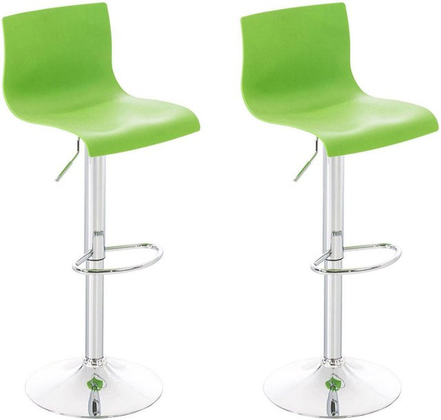TPFLiving 2er Set Barhocker Hope in Grün mit Chromoptik und 360 Grad Drehsitz - Bild 1