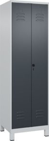 C+P PSA Doppel-Spind Classic PLUS mit 2 Abteilen, Füße, Grau/Anthrazit, B/T/H: 600 x 500 x 1950 cm - Bild 1