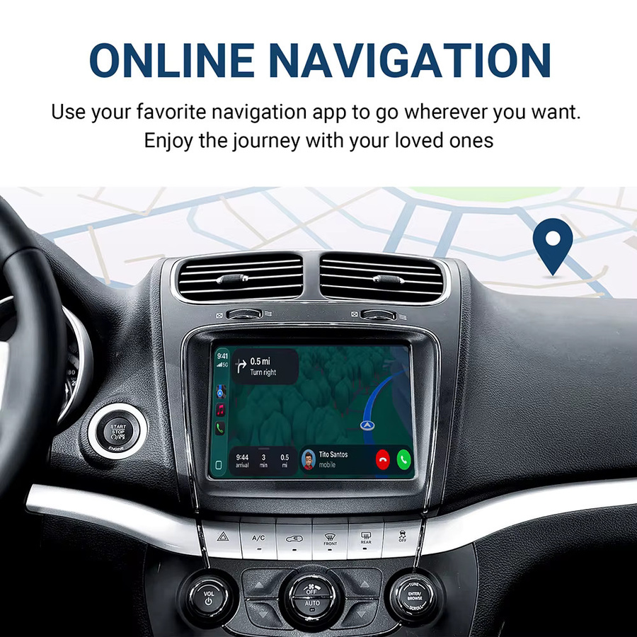 ANYFAR Carplay und Android Auto Interface für Fiat Freemont 2013–2018 mit Rückkamera in Schwarz - Bild 4
