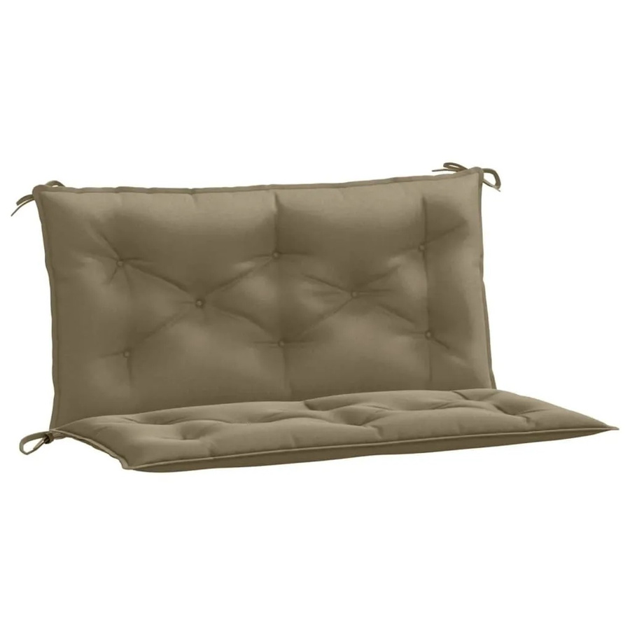 vidaXL Gartenbank-Auflagen 2er-Set Melange Taupe aus Polyester, B/T/H: 100 x 50 x 7 cm - Bild 2