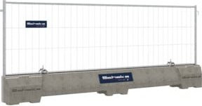 Schake Betonleitschwelle Set Mobilzaun Profi aus Beton in Grau mit Haken und Ösen, Breite: 120 cm - Bild 1