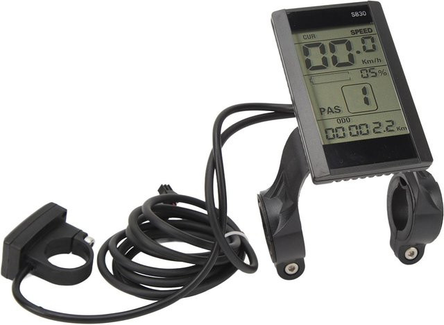 Multifunktionales S830 LCD Display für elektrische Fahrräder, wasserdicht, grau - Bild 1
