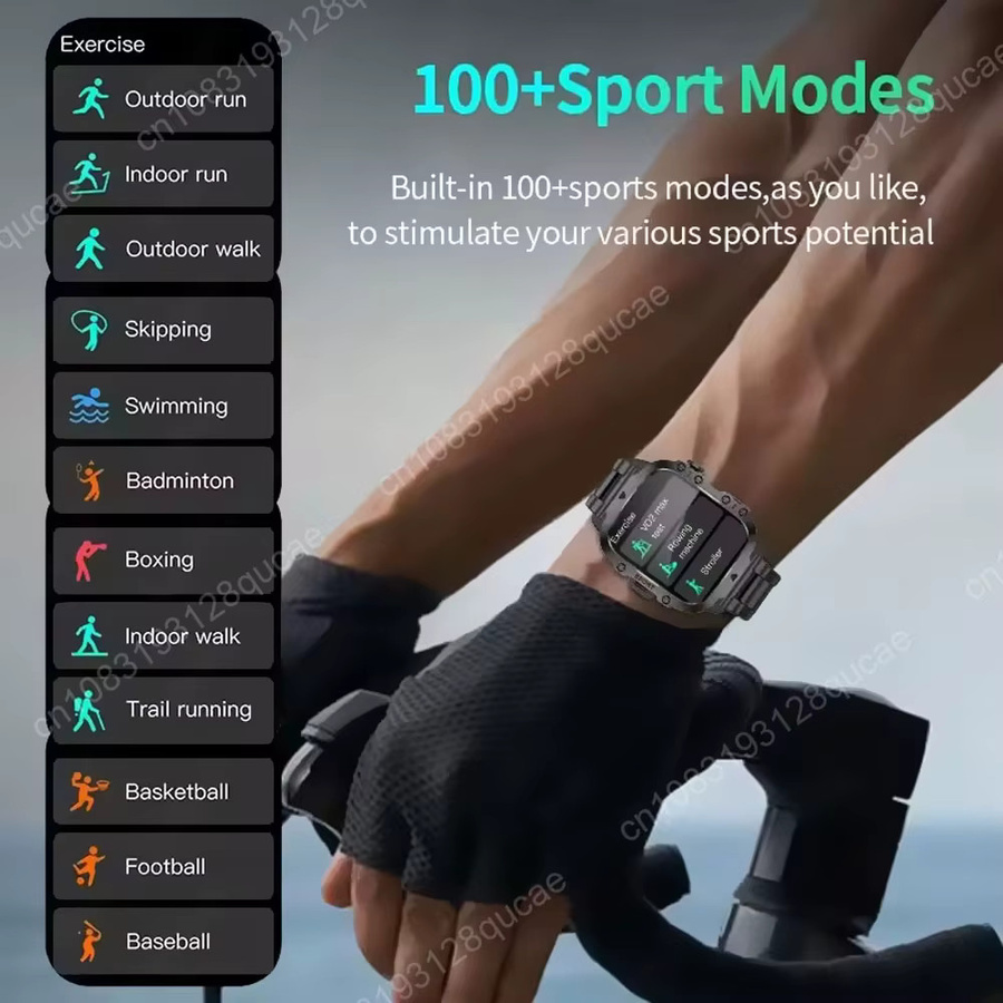 Ola Esporte Hw12 Smartwatch für Herren mit Bluetooth-Anrufen, GPS, Herzfrequenz- und Schlafmonitor sowie LED-Taschenlampe, wasserdicht, in Schwarz oder Silber - Bild 4