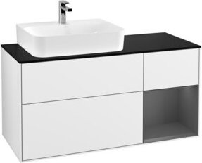 V&B Waschtischunterschrank Finion in Weiß glänzend lackiert, Breite: 120 cm, Tiefe: 50,1 cm, Höhe: 50,1 cm - Bild 1