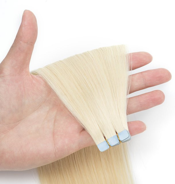 Boymia Mini-Tape-In-Haarverlängerungen, 10 Stück, 100 % Remy-Echthaar, Unisex - Bild 1
