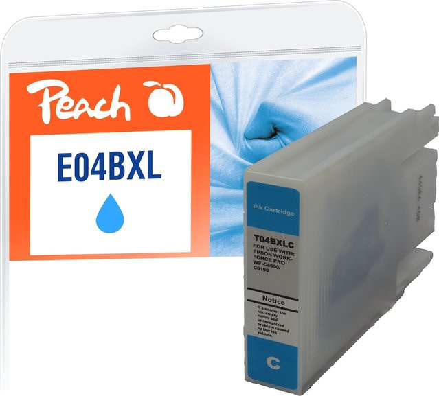 Peach Druckerpatrone XL Cyan für Epson WorkForce Pro WFC 8100 und WFC 8190, ersetzt Epson T04B2 C13T04B24010 - Bild 1