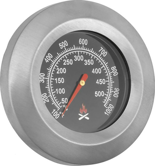 Jamestown Thermometer für Kugelgrill Brock Ø 47 cm und Ø 57 cm in Silber-Schwarz - Bild 1