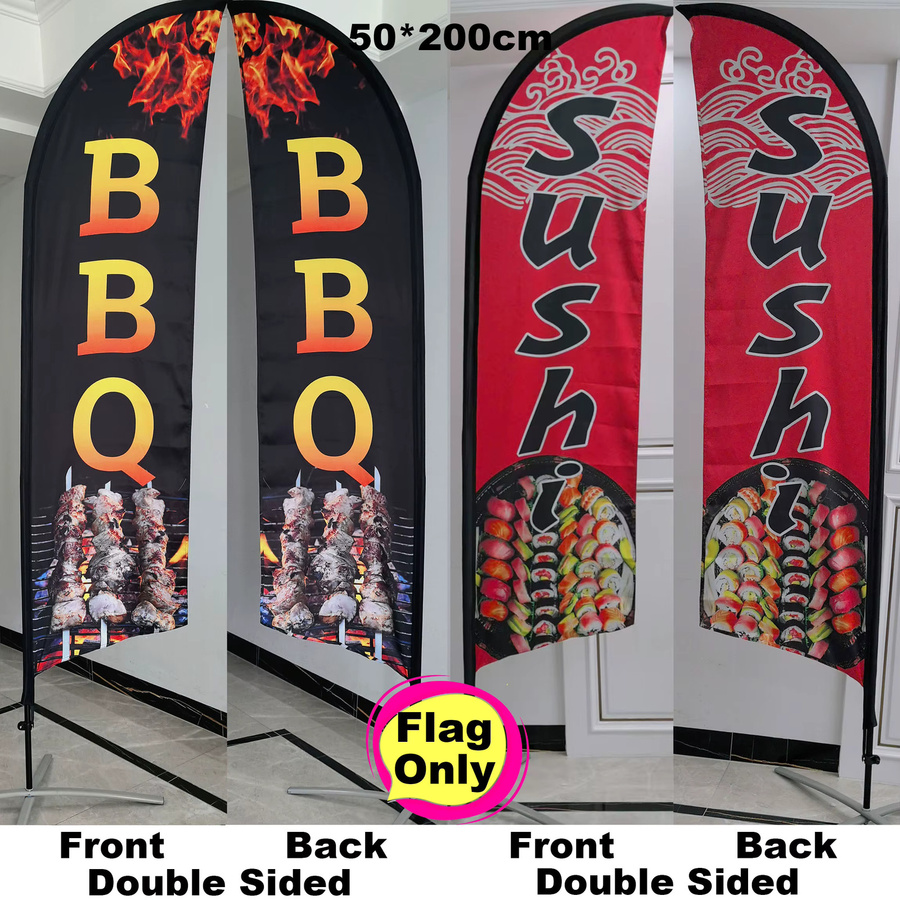 YAZANIE Sushi-Federfahne als Outdoor-Werbebanner für Restaurants und Strand, einseitig oder doppelseitig, multicolour - Bild 3