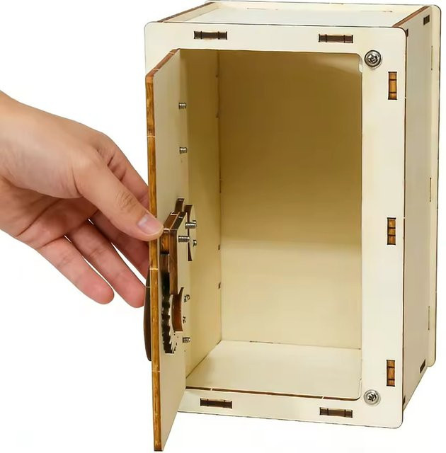 Meade DIY Mechanischer Schlosskasten, Holz, Lernreiches STEM-Wissenschafts-Set - Bild 1