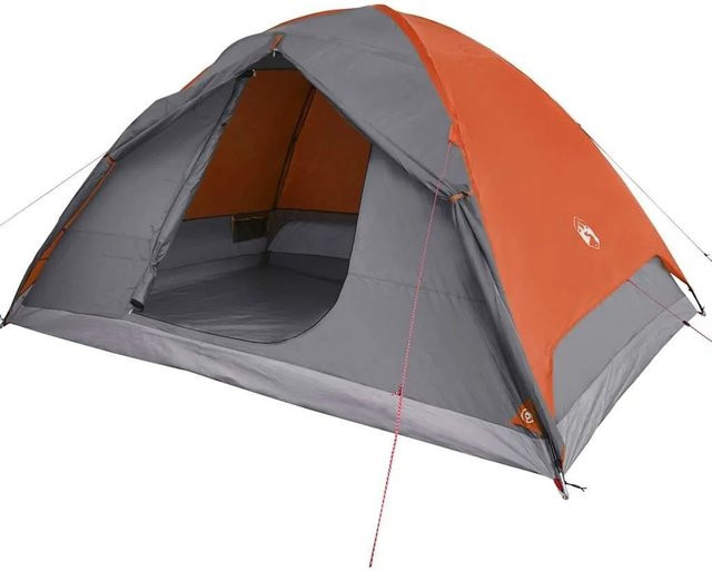 vidaXL Kuppel-Campingzelt für 6 Personen in Orange, wasserdicht - Bild 1