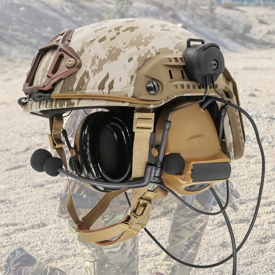 YHKEMA Taktisches Headset-Schienenhalterungs-Set für Comtac II in Sand - Bild 3