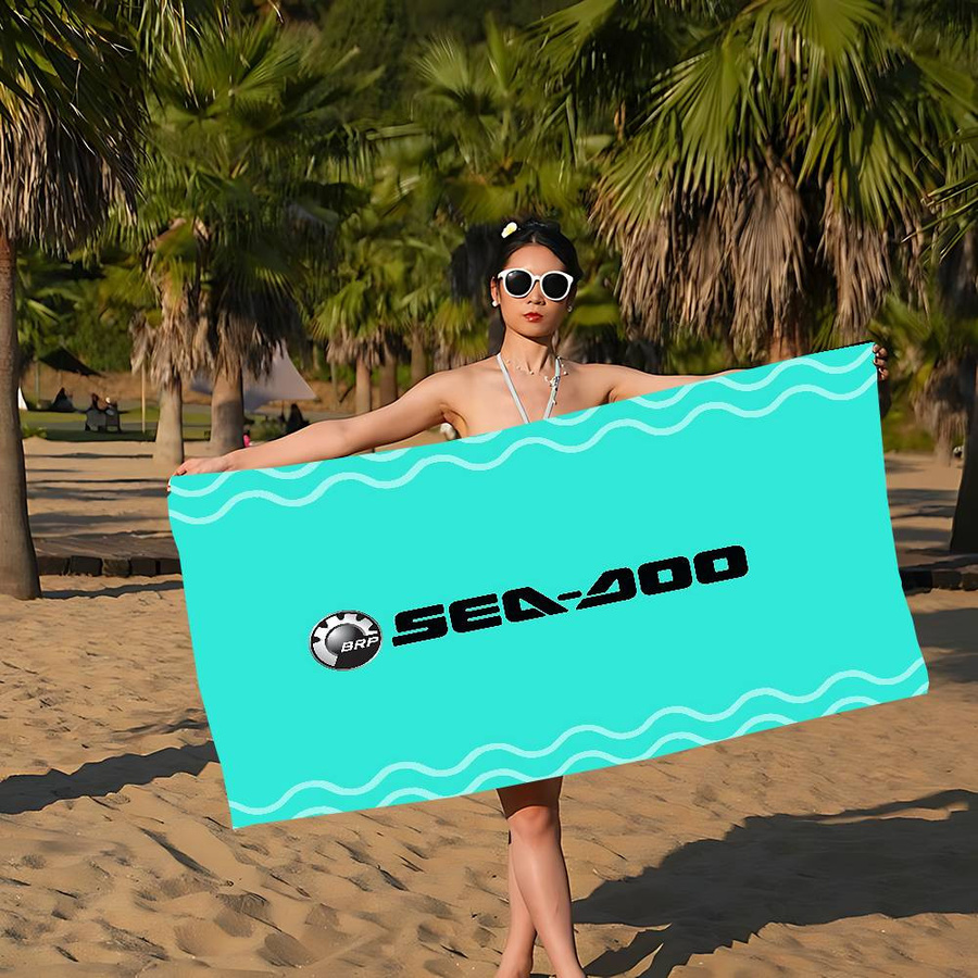 Seadoo Mikrofaserdecke Schnelltrocknendes Strandtuch in Übergröße mit Anime-Print aus Baumwolle und Polyester - Bild 2