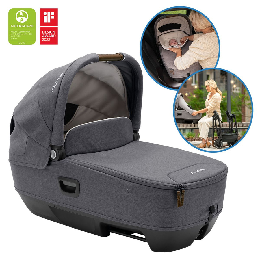 Nuna Babywanne CARI next für Auto und Kinderwagen, Farbe: Granite/Grau - Bild 1