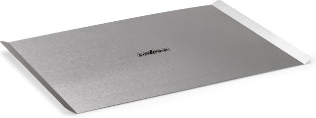 Grillfürst Pizzablech aus Edelstahl, eckig, Breite: 40 cm, Tiefe: 30 cm - Bild 1