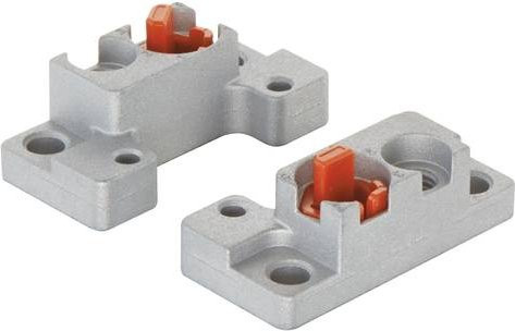 Harting Montageflansch 09390009902 in Silber - Bild 1