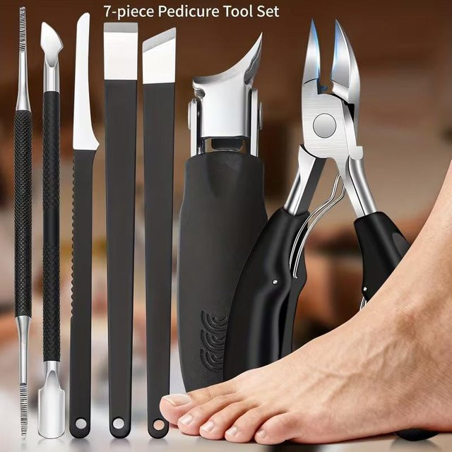 7-teiliges Edelstahl-Nagelpflege-Set für Damen und Herren - Bild 1