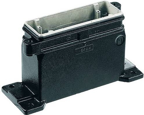 Harting Sockelgehäuse in Schwarz aus Aluminium, Baugröße 19400101262 - Bild 1