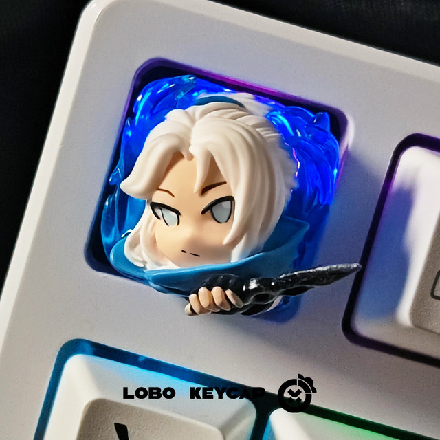 Lobo Jett Keycap Valorant Lichtdurchlässige Harzguss Einzelne Keycap für mechanische Tastaturen Multicolour - Bild 1