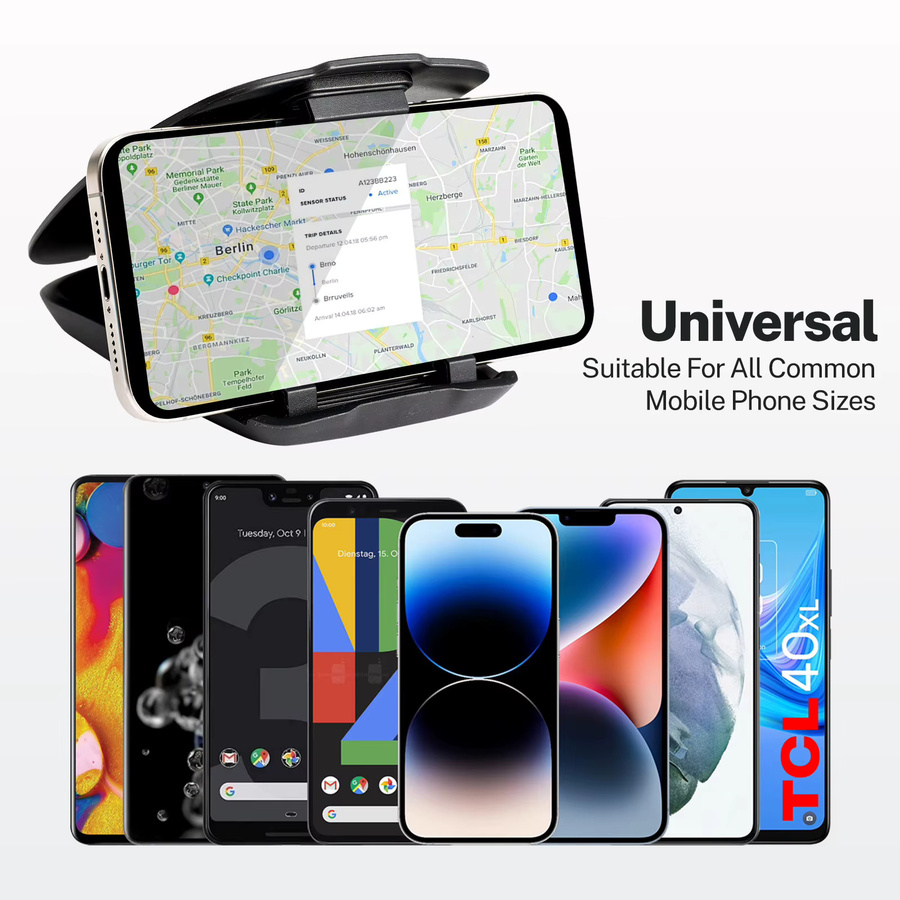 Universeller faltbarer Auto-Armaturenbrett-Telefonhalter in Schwarz für iPhone und Samsung Mobiltelefone - Bild 3