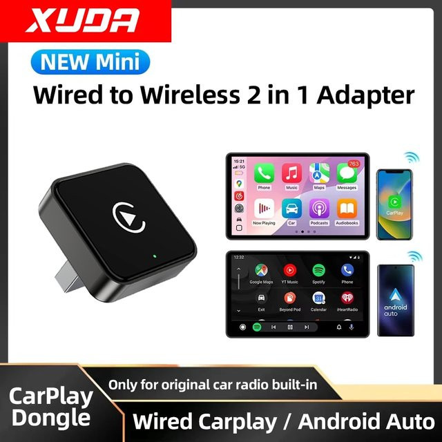 XUDA Kabelloser Android Auto Adapter Smart Mini Box in Schwarz für VW Toyota Nissan Honda Ford Benz - Bild 1